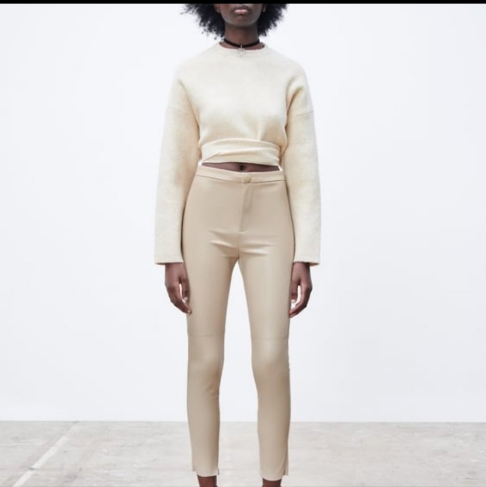 Zara faux leather leggings